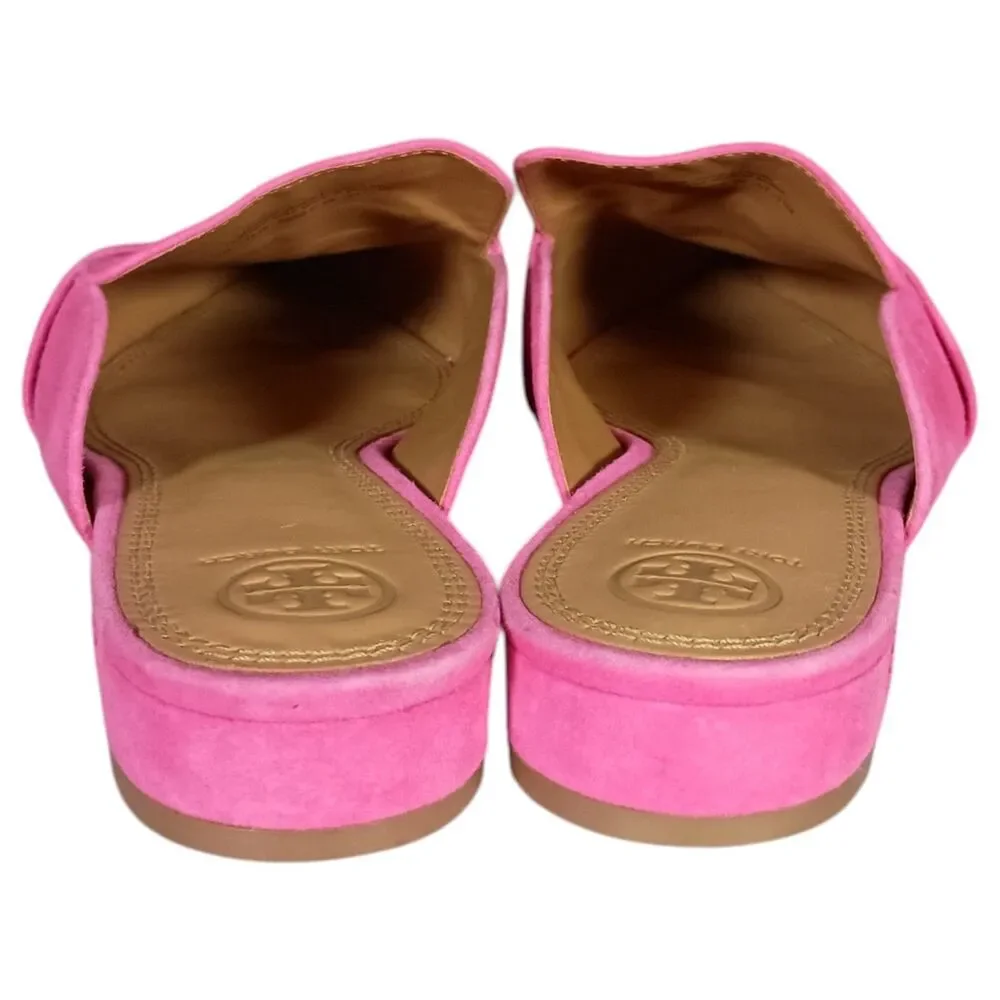 Tory Burch Rosalind Mule Lancaster Suede Crazy Pink Slides Shoes Womens 11 M